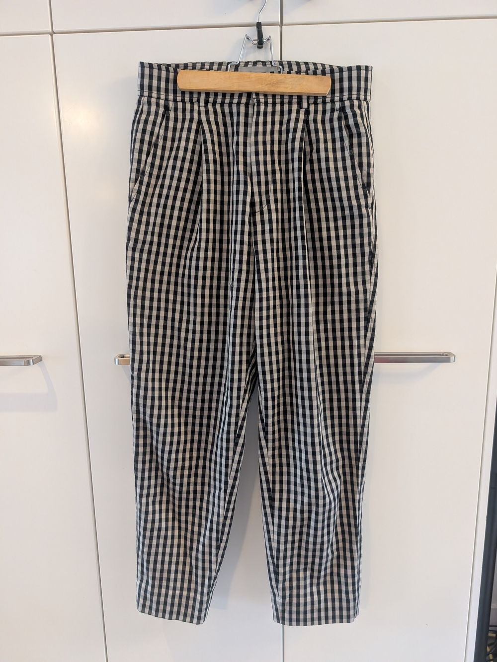 Everlane Black and White Gingham Trousers